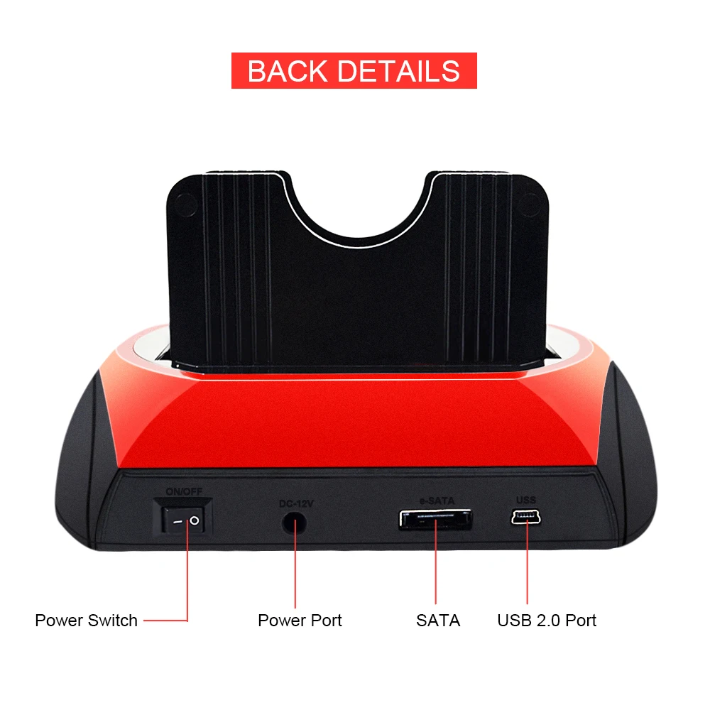 Док станция CHIPAL All In 1 для HDD USB 2 0 5 дюйма 3 внешний корпус жесткого диска SATA