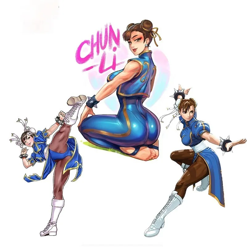 

Chun Li Fighter Car Accessory Auto Cover Decorative Car Sticker Anti Scratch Film Computer Motorbike Decal Apply To Car Window