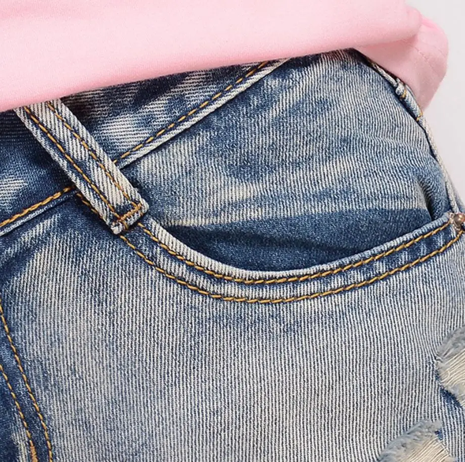 

Short Pants Blue Grey 2019 Women Pant Low Waisted Washed Ripped Hole Short Mini Jeans Denim Pants Shorts Low Waist