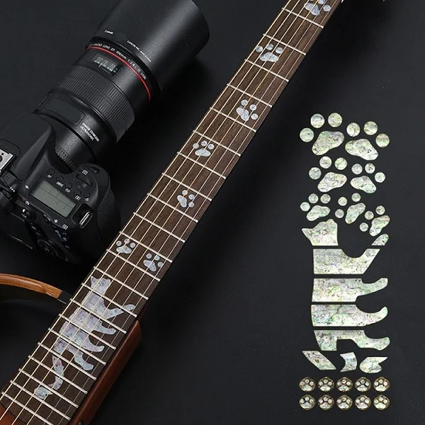 Cat Гитарный гриф инкрустация наклейки гитара ПВХ наклейки Guitarra украшения для электроакустической гитары бас аксессуары - Цвет: Cat
