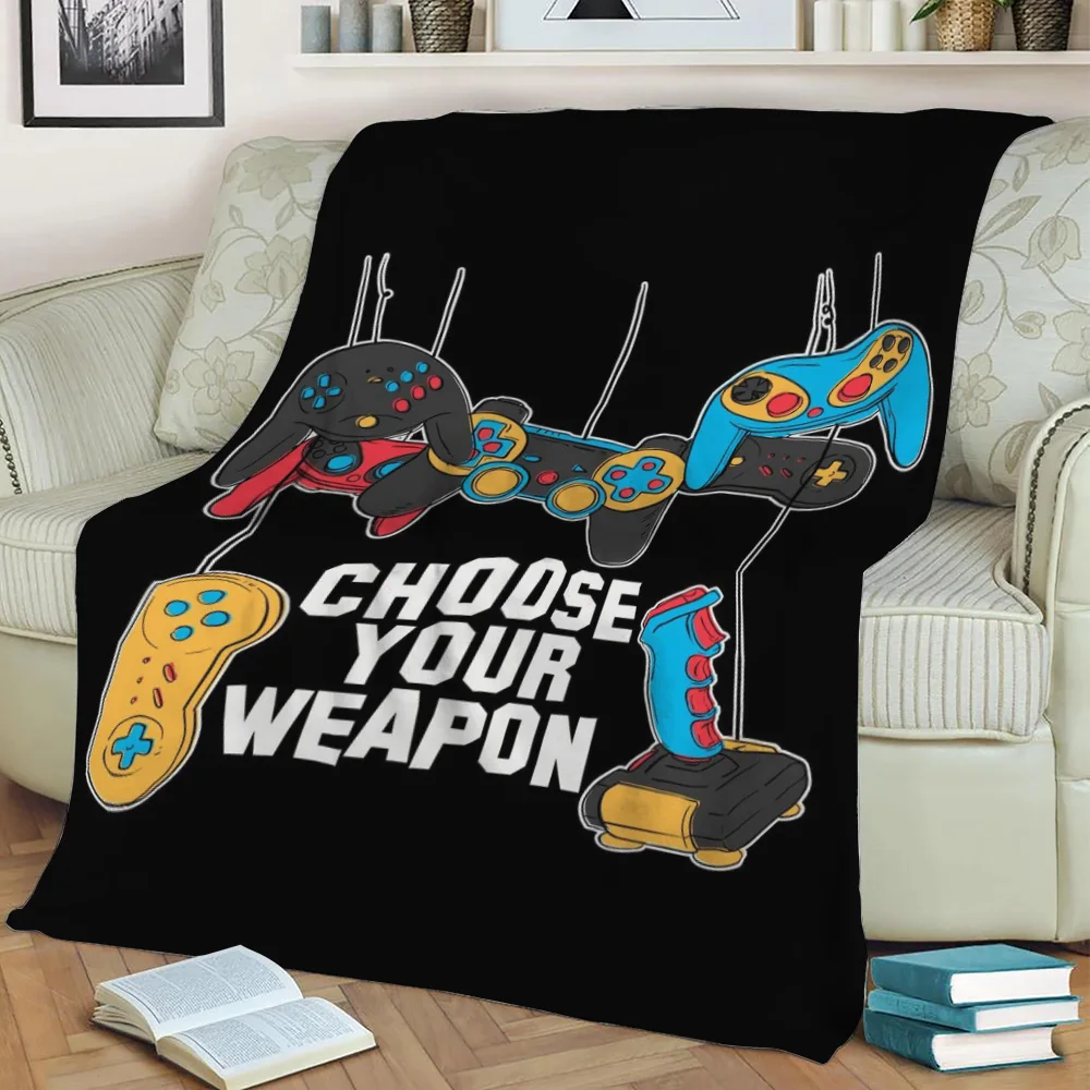 

Gamer Gaming Controller Blanket for Beds Playstation Buttons Throw Blanket 3D Printed Anime Children's Blanket Soft Bedspread