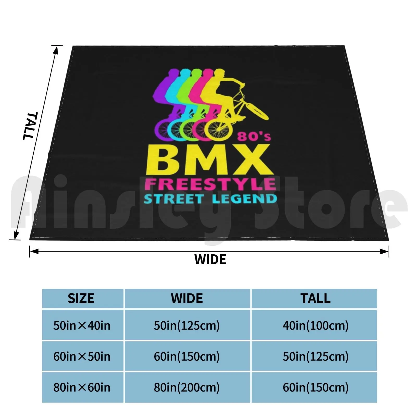 Bmx 80's Freestyle Street Legend Ретро Винтаж 1980's Велосипедное одеяло для дивана-кровати