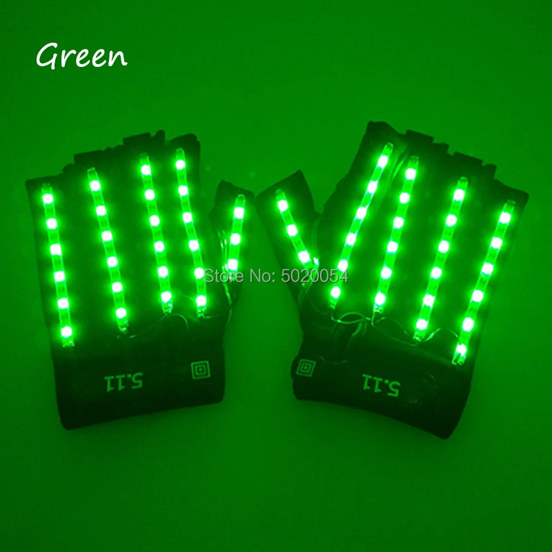 

Fashion Neon Glowing LED Gloves Lighting LED Luminous Men Women Gloves For Stage Performance Supplies