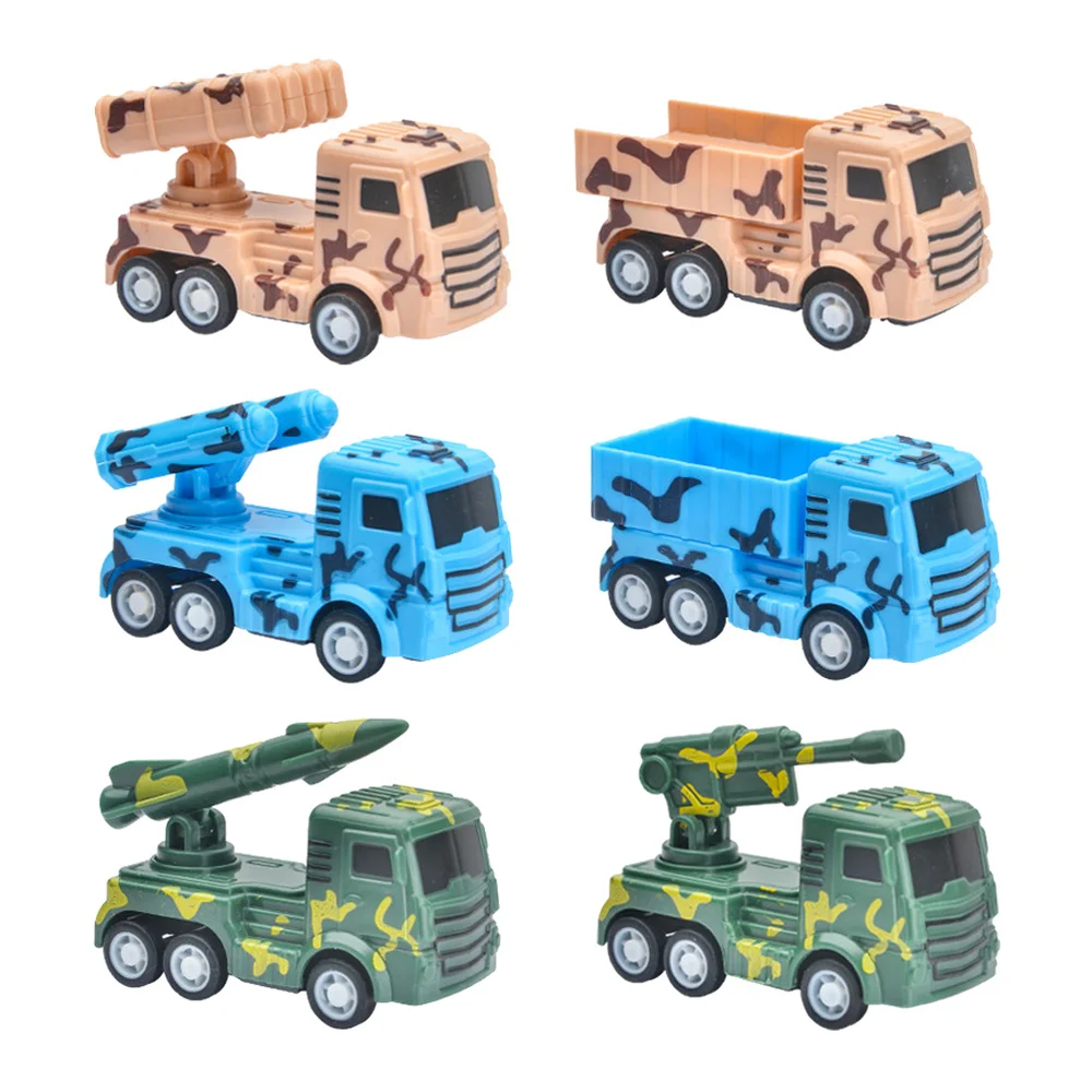 

6Pcs Mini Car Model Toys Armored Car Back Car Toys Game Props