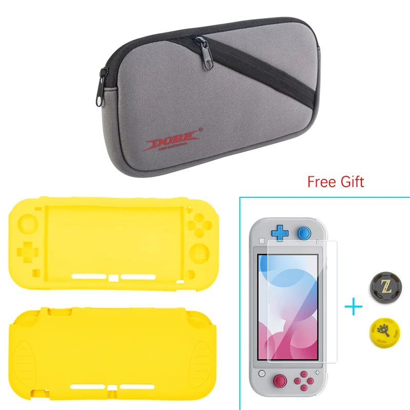 5 in 1 Nintend Switch Travel Carrying Bag Silicone Protector Case Tempered Glass For Nintendo Lite Console & Accessory | Электроника