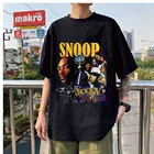 Лидер продаж, футболки Snoop Doggy Dogg, мультяшная Мода для пары, новые рубашки, одежда с коротким рукавом, футболка оверсайз унисекс с мангой