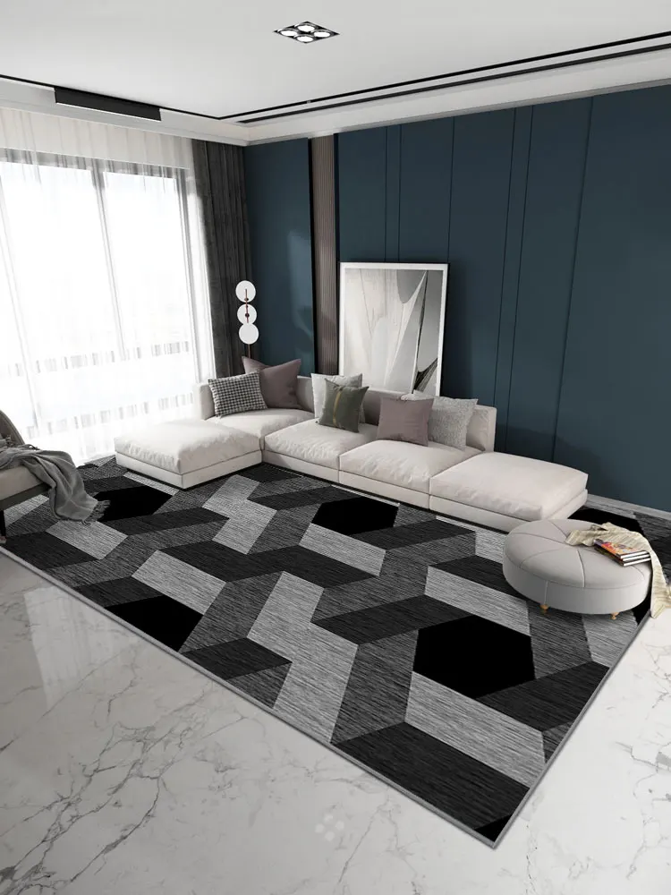 

Abstract Geometric Carpet For Living Room Luxury Home Textile Decor Carpets Modern Bedroom Floor Blanket Window Beside Rug Mats
