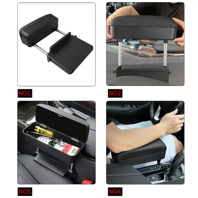 Обновленный Регулируемый Чехол для автомобиля с поддержкой локтя и USB-шнуром |