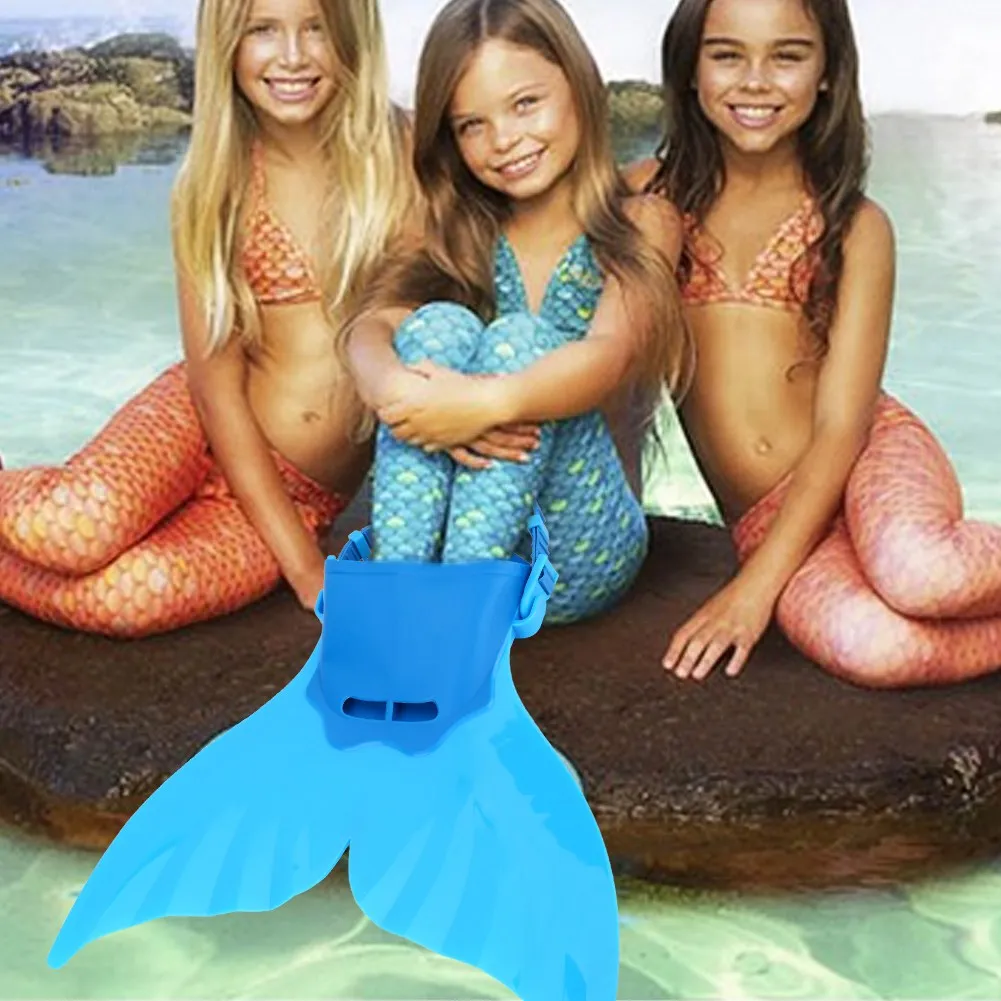 Ласты для плавания детей и взрослых ласты тренировок с хвостом русалки Детские