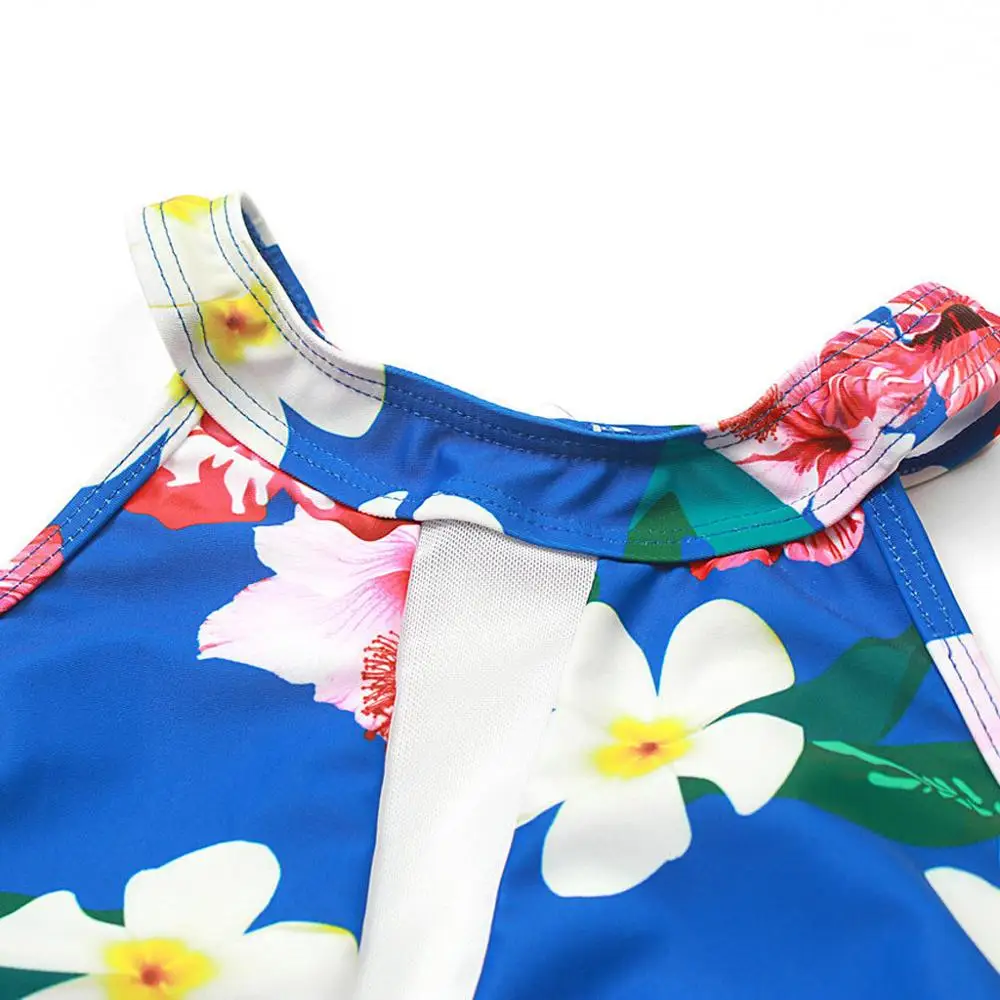 

Swimwear Women Floral Print Sexy Swimsuit Women's Swimming Suit Female Summer Bikini Bodysuit Biquini One Piece Plus Size 2XL