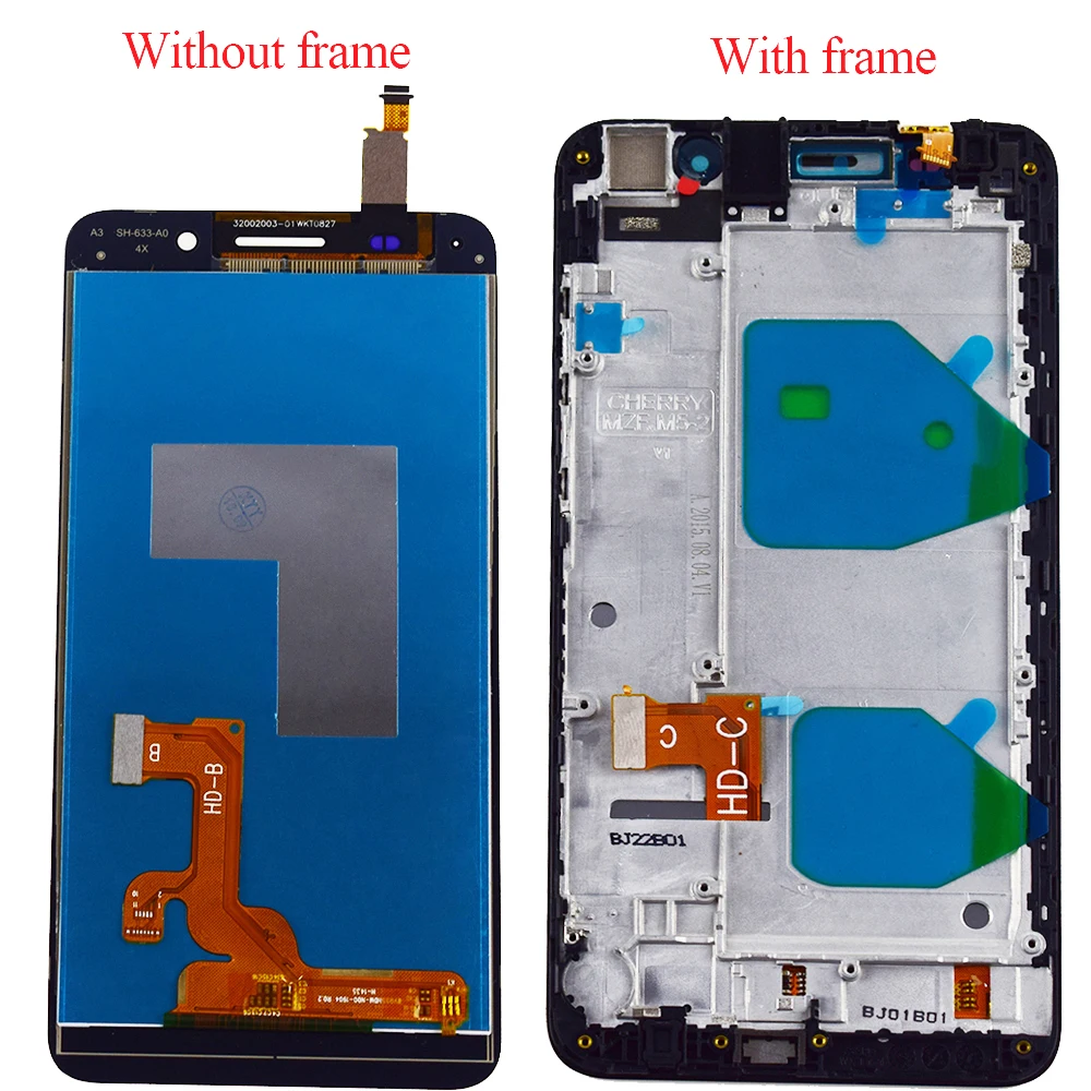 Для huawei Honor 4X Che2-L12 Che2-L23 Che2-L11 Che1-L04 ЖК-дисплей Дисплей монитор+ Сенсорный экран планшета Сенсор Панель сборка Рамка