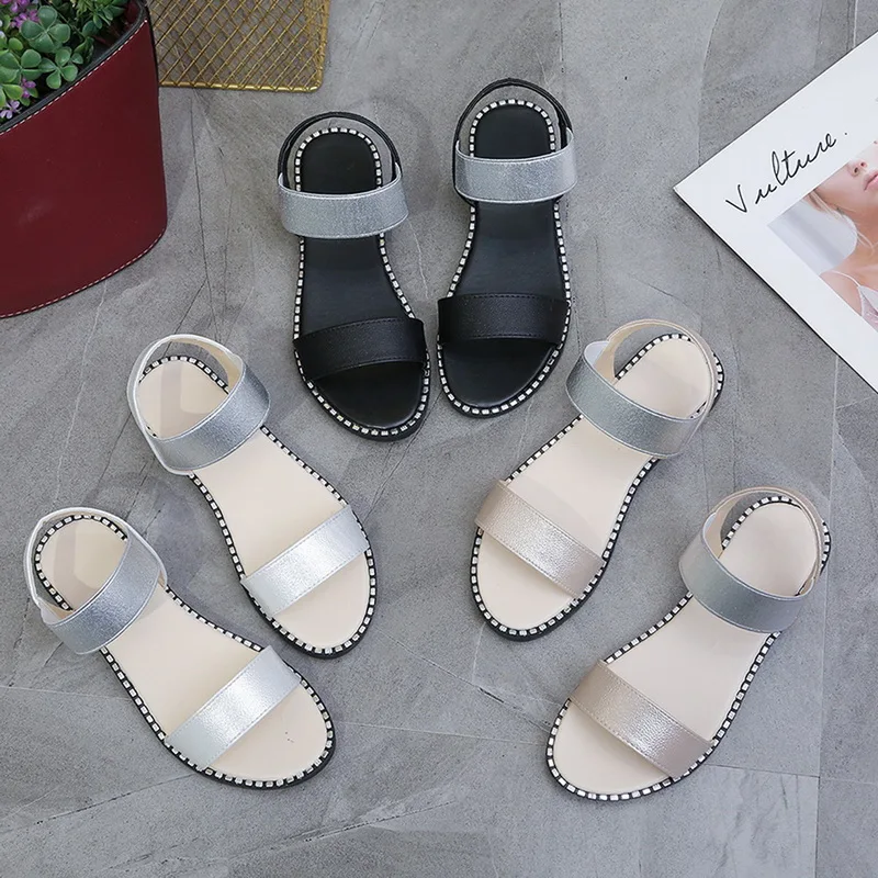 

Shoes Woman 2020 Flat Shoes For Women Flat Beach Sandals Summer Shoes Slingbacks Female Women Shoes Office Lady Elegant Sandals