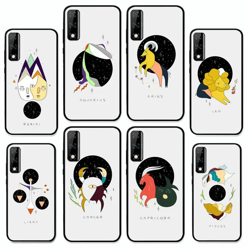 

12 constellations Phone Case For Huawei Y9 Y8 Y6 Prime Y7 Pro Y8s Y5 Mate 20 Pro 10 lite Cover