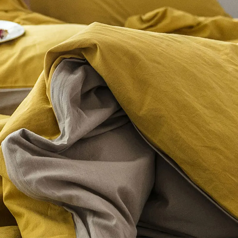 Минималистичный хлопковый пододеяльник однотонное постельное белье однотонный