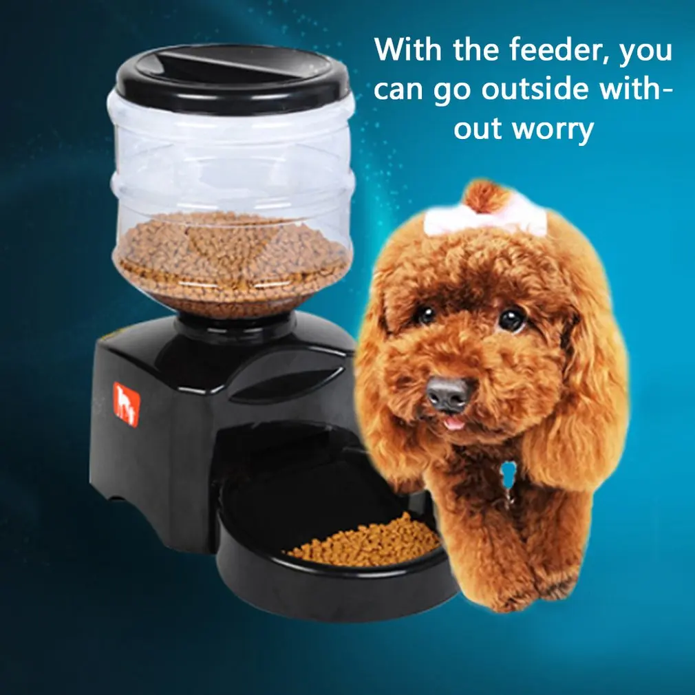 5.5L автоматическая кормушка для домашних животных с Запись голосовых сообщений и