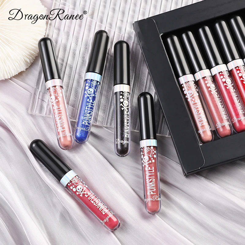 12 шт./компл. металлическая Помада для губ Макияж Хэллоуина подарок стойкий