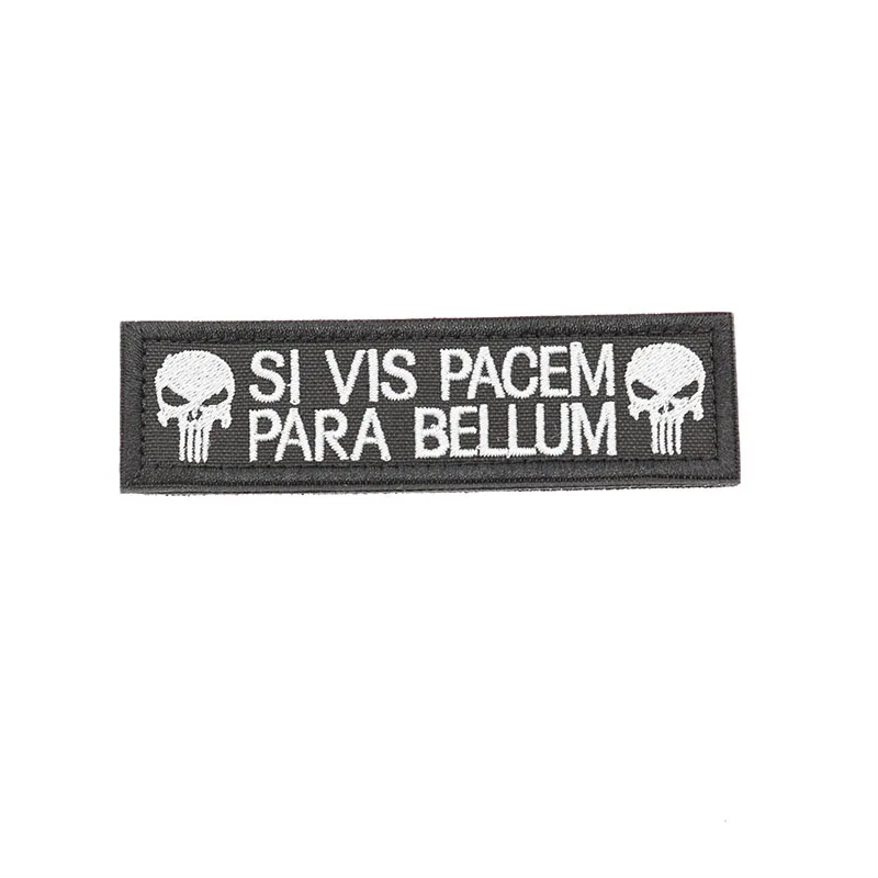 Fabric Label Skull Sea and Flat Suit Tactical Backpack Military Emblem Embroidery Arm SI VIS PACEM 9.5 * 2.6 Cm | Дом и сад
