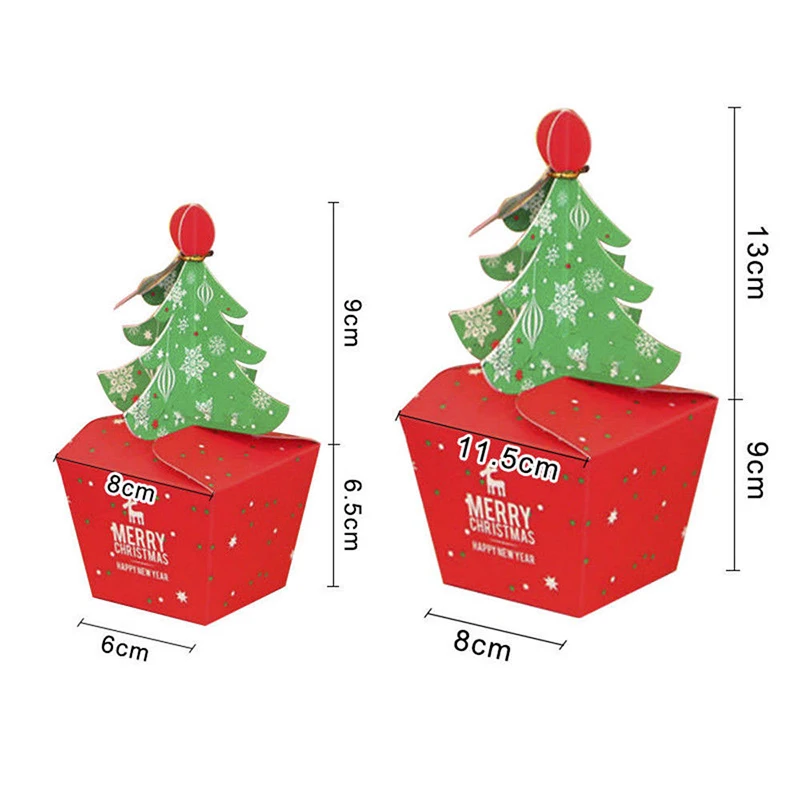 50 шт./лот горячая Распродажа упаковочная коробка для рождественской елки