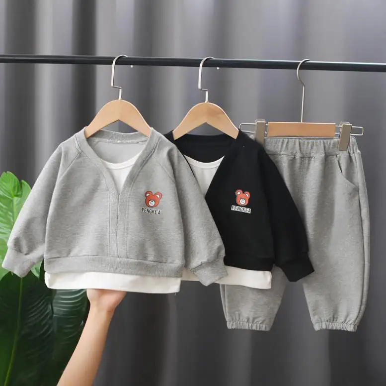 

Spring Autumn Infant Baby kids Clothes Sets boys Cartoon cotton hoodies+pants 2pcs set casual pullover outfits Bebes clothes