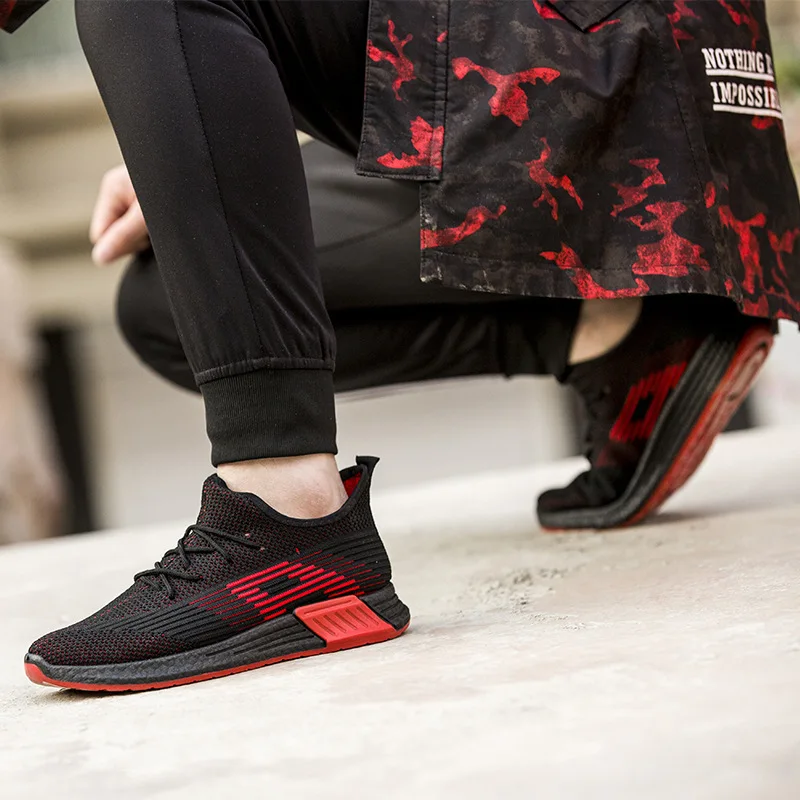 SexeMara Fashion Outdoor Sneakers Classic Men Shoes Breathable Casual Mesh Flats Ultralight Mens Trainers Chaussure Homme | Обувь