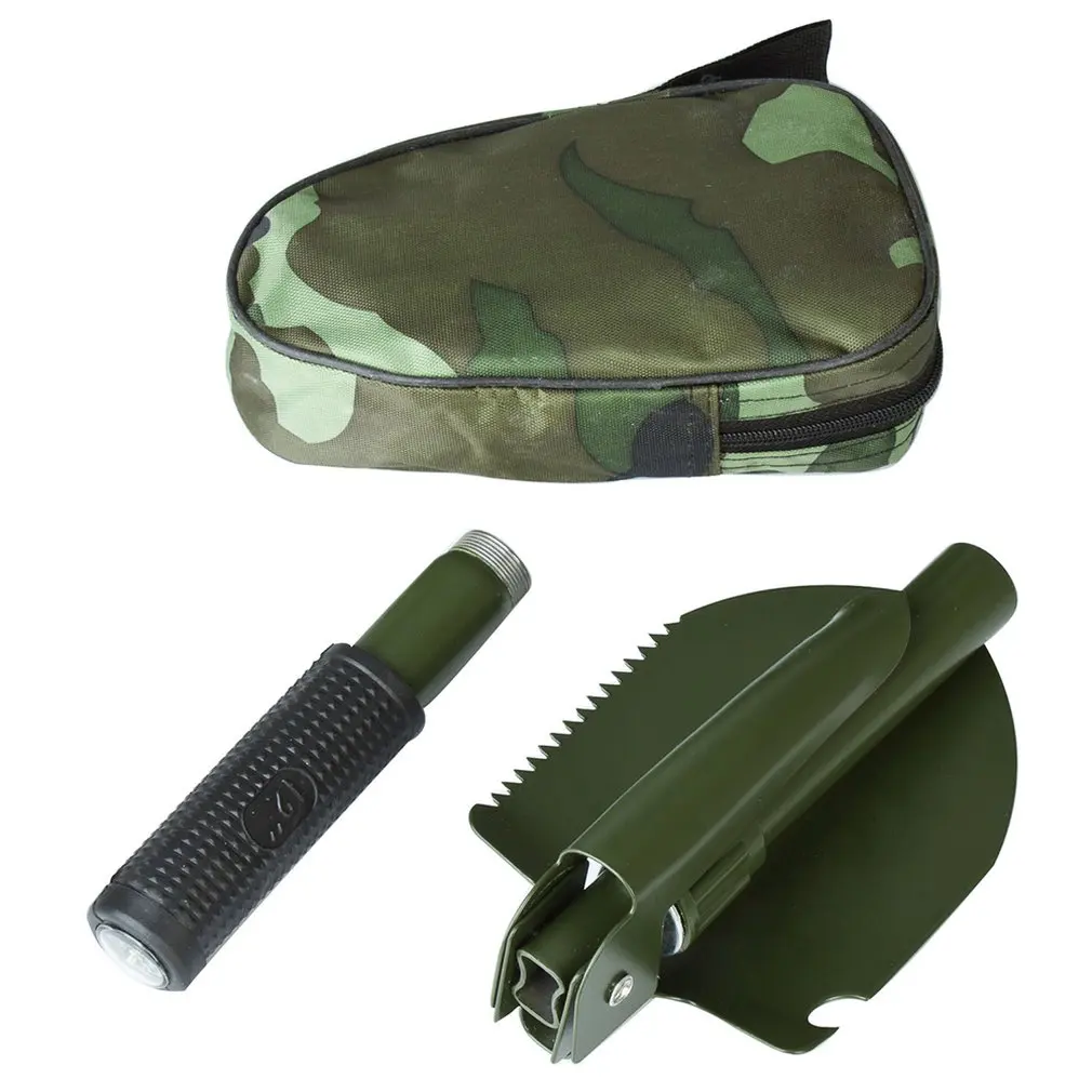 Army Green Портативный мульти-функциональный военный тактический Складная лопата+ Компас для приготовления пищи на воздухе Пеший Туризм аварийного выживания инструмент, прямые поставки по доступной цене - Цвет: Army Green