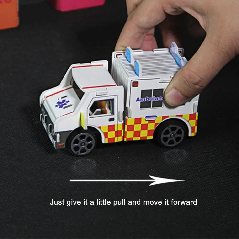 

1Set Puzzle Toy Amusing Paper Learning Ability Ambulance Off-road Vehicles Puzzle Toy for Decoration 3D Puzzle Jigsaw Toy