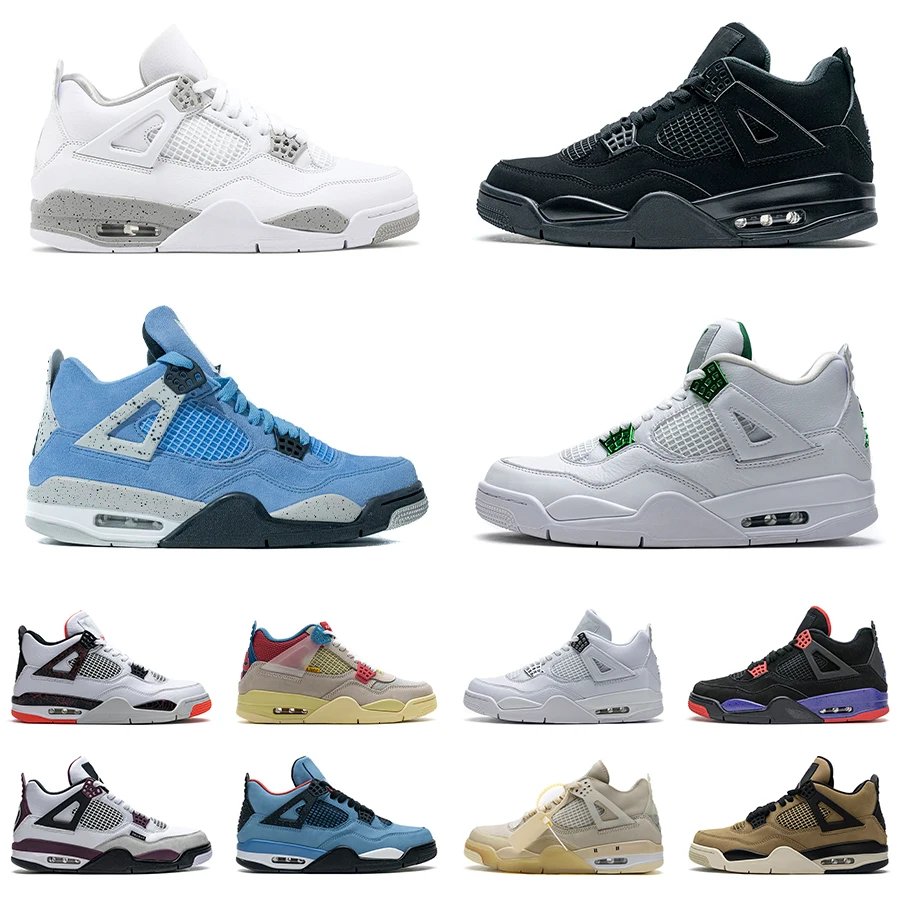 

Top G5 Quality Men & Women Casual Sneakers Air Retro Ben Jerry AJ4 Male Basketball Shoes Brand Obsidian UNC Trainer Sneaker