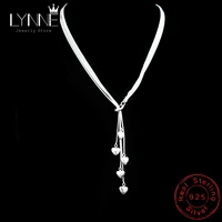 new luxury 925 sterling silver long tassel heart pendant necklace five floors maxi drop necklaces for women fashion jewelry gift