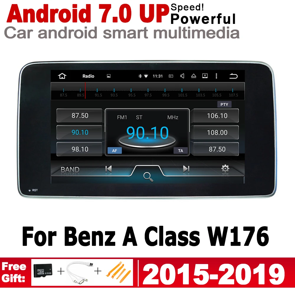 Android 7 0 автомобильное радио GPS для Mercedes Benz A Class W176 2015 ~ 2019 NTG мультимедийный плеер
