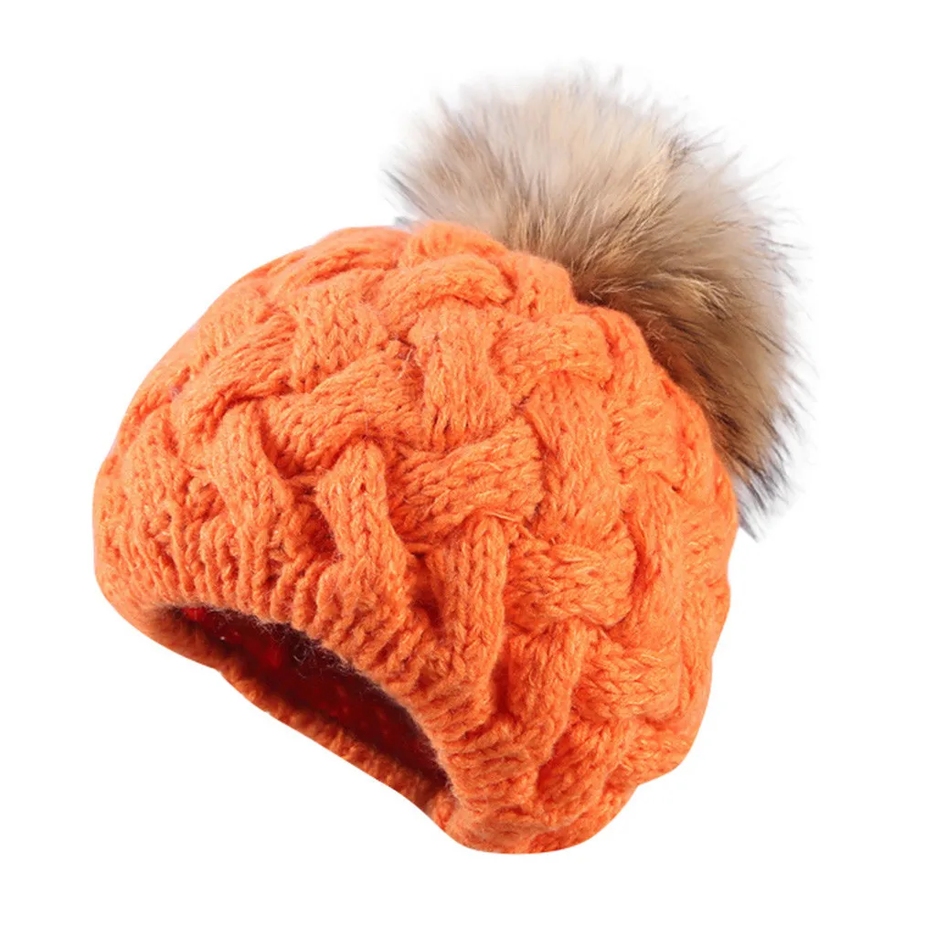 Береты шапки для женщин зимы вязаная шапка лисы с шариковым воротником набор