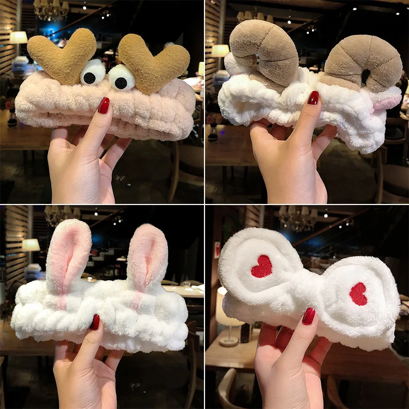 Мытья лица Резинка для волос с головными повязками Мягкая теплая ткань