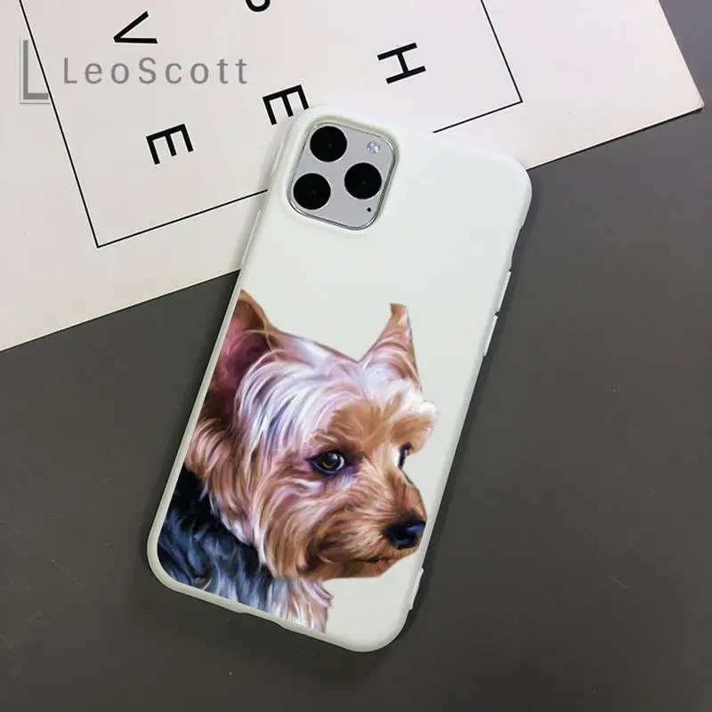 

Yorkshire terrier dog Newest Fashion Phone Case Candy Color for iPhone 11 12 mini pro XS MAX 8 7 6 6S Plus X 5S SE 2020 XR
