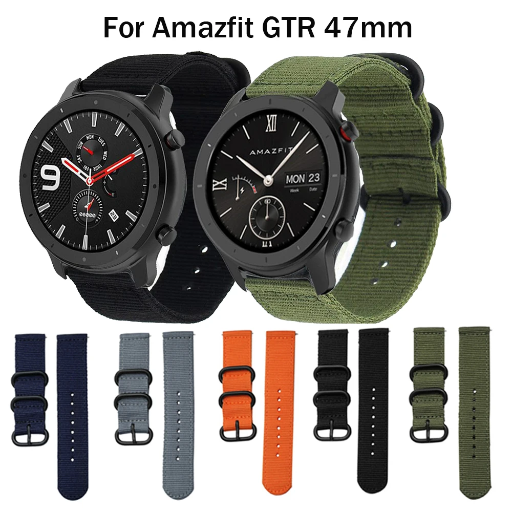 

Новый нейлоновый холщовый Wirst ремешок для Huami Amazfit GTR 47 мм ремешок для смарт-часов сменный Браслет аксессуары ремешок для Vivoactive 4