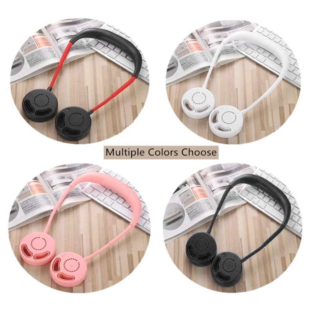 

Multifunctional Hanging Neck Fan USB Charging Mini Hanging Neck Leafless Fan Outdoor Sports Fan Air Cooler