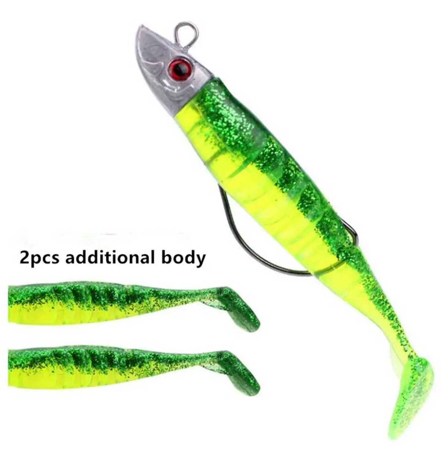 

3 шт., мягкая рыболовная приманка, 9 см/15,6 г, 11 см/24 г