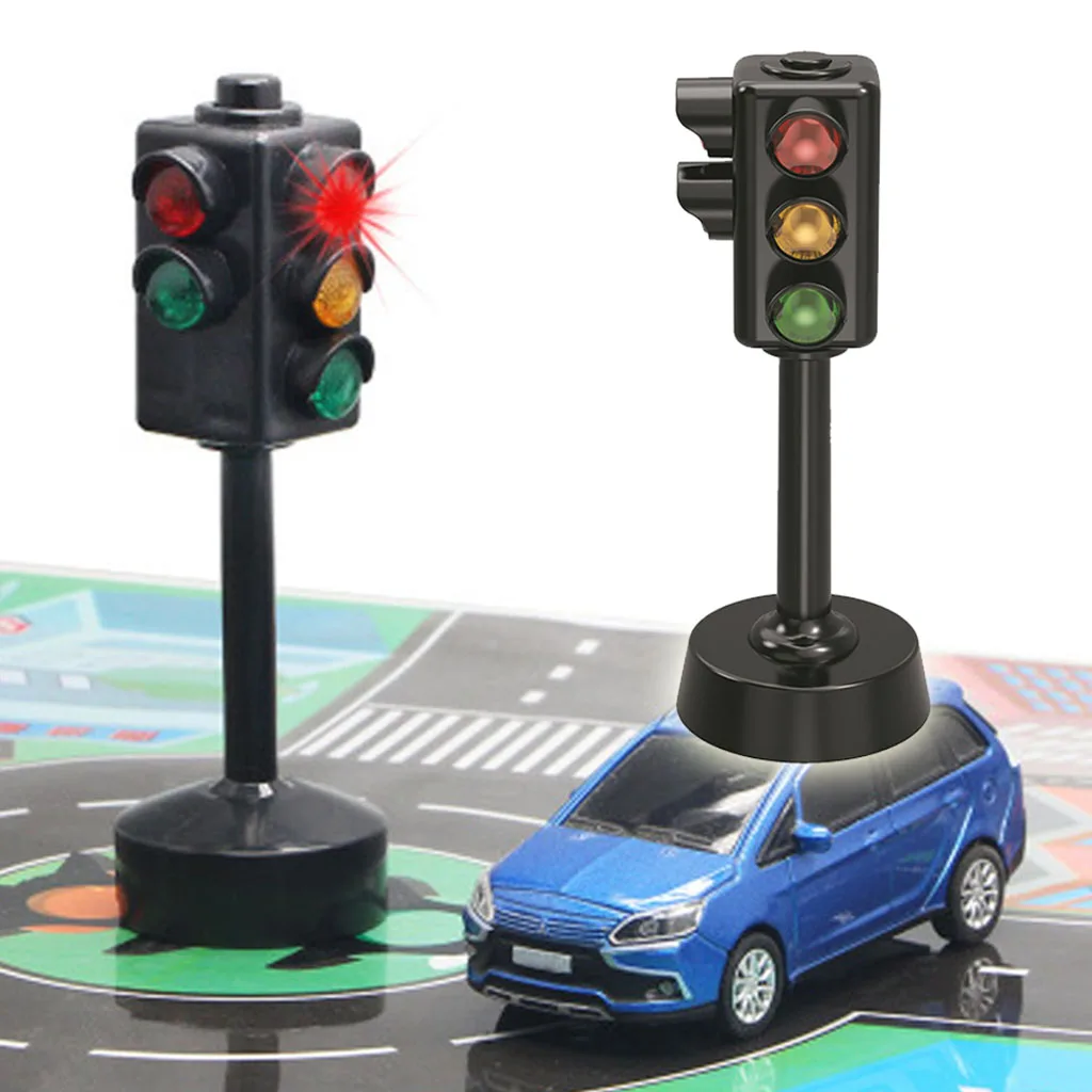 

Miniature Plastic Traffic Signal Lamp With Sound Light For Kids Education Toys