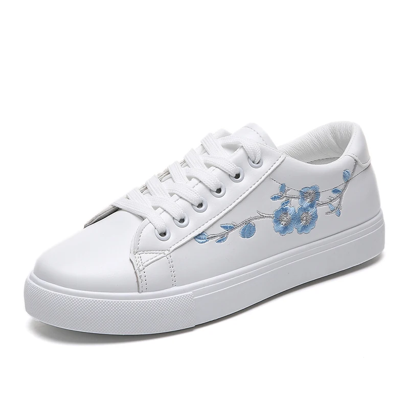 

2021 Spring Fashion Breathble Vulcanized Shoes Women Sneakers Pu leather Platform Shoes Women Lace up Casual Shoes White A530