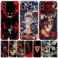 manga anime black clover phone for apple iphone 13 pro max 11 12 mini case x xs xr 8 plus 7 6 6s se 2020 5 5s cover shell coque