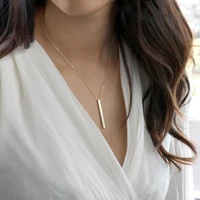 jujie fashion square design engraving necklace for women 2020 stainless steel necklace pendant jewelry wholesaledropshipping
