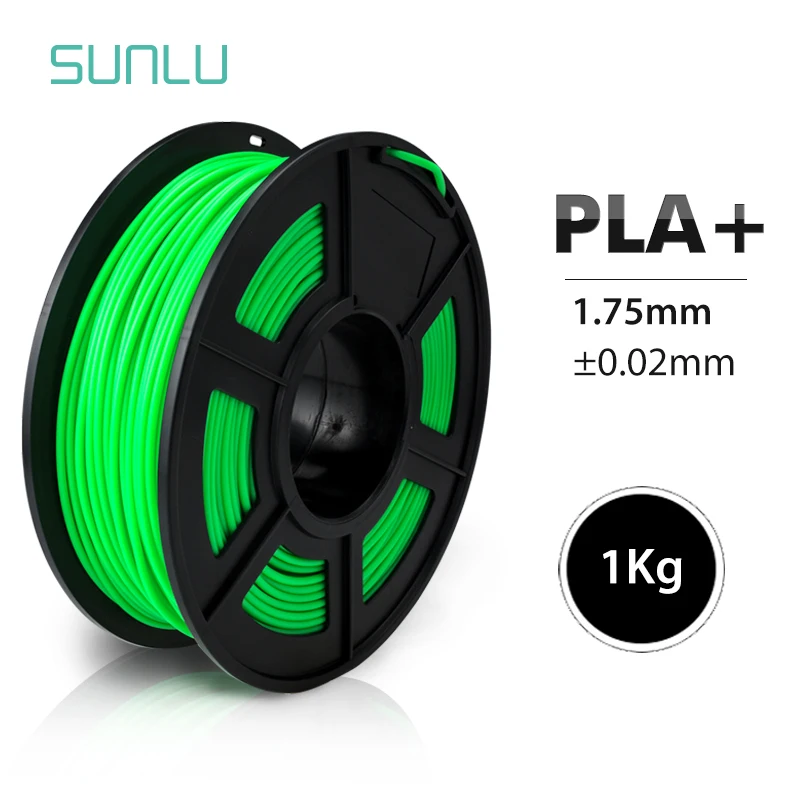 SUNLU PLA PLUS Филамент 1,75 мм 1 кг материалы для 3d печати разноцветные на выбор пластиковые PLA 3d Филамент Быстрая - Цвет: PLA Plus Green