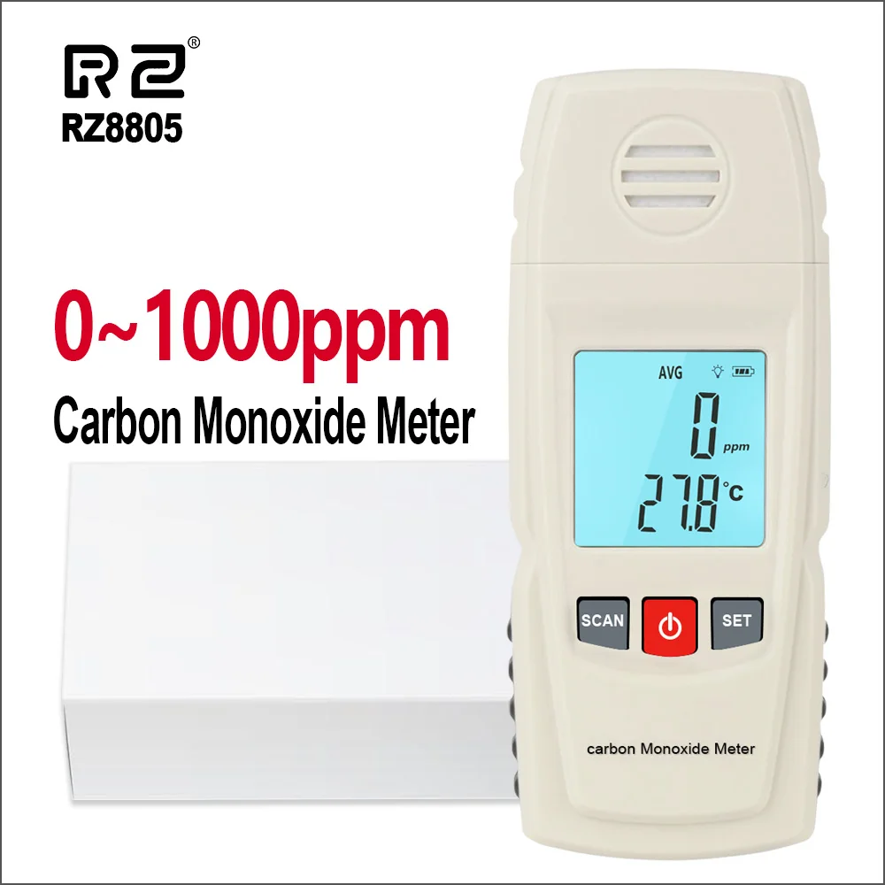 GM8805-whitebox RZ ручной детектор утечки газа анализатор ЖК-тестер угарного газа метэ 1000ppm r CO Высокоточный газовый монитор GM8805 - Цвет: GM8805-whitebox