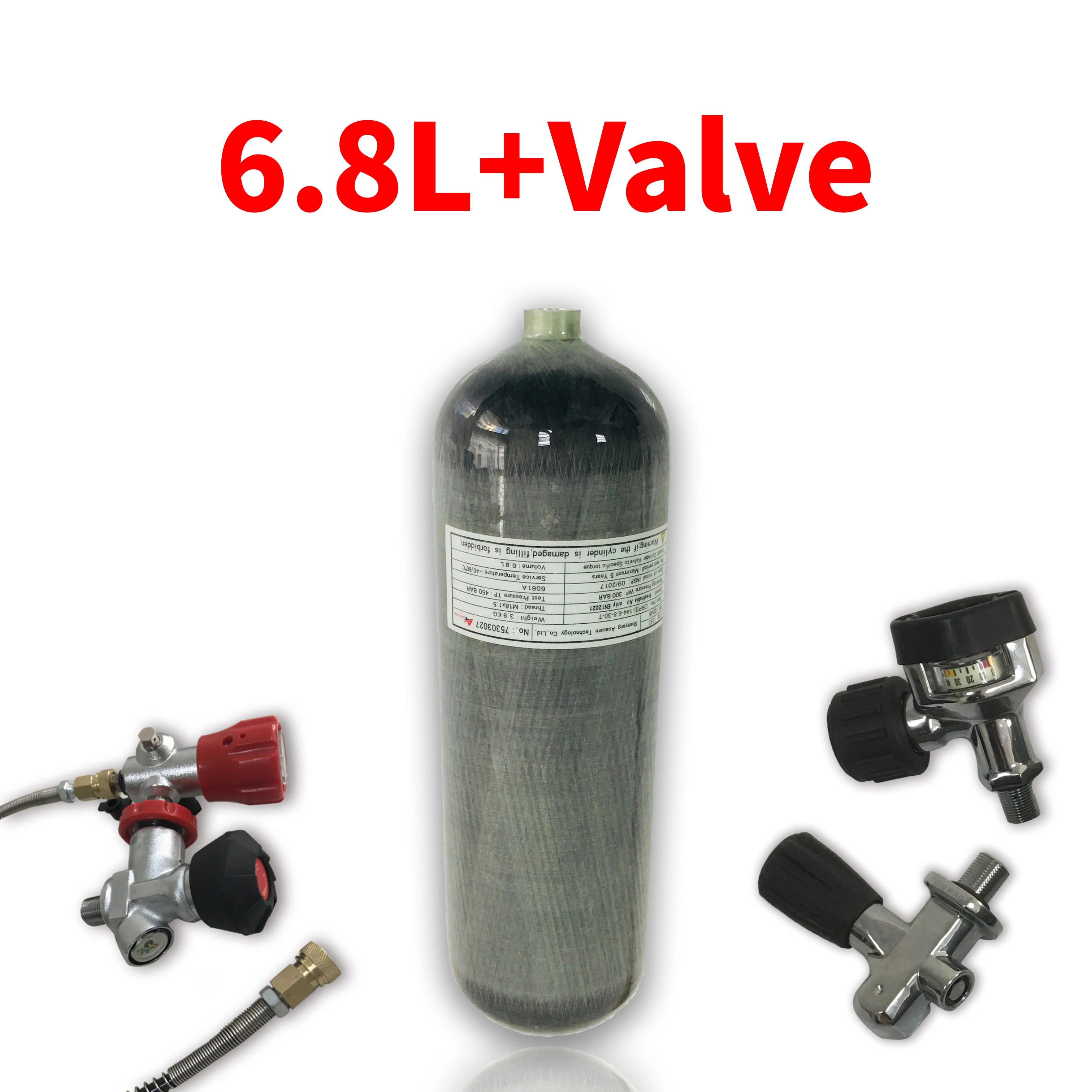 Bestellen AC168 Acecare 6.8L CE PCP Carbon Faser Zylinder Für Tauchen HPA Druckluft Tank/Airforce Condor/Luftgewehr /luftgewehr Für Jagd