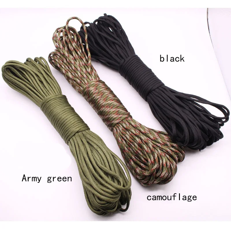 Паракорд 7 стенд 31 м Paracord веревка набор для выживания, хорошие продажи, для использования на открытом воздухе, приключения безопасность, выживание спасательная веревка