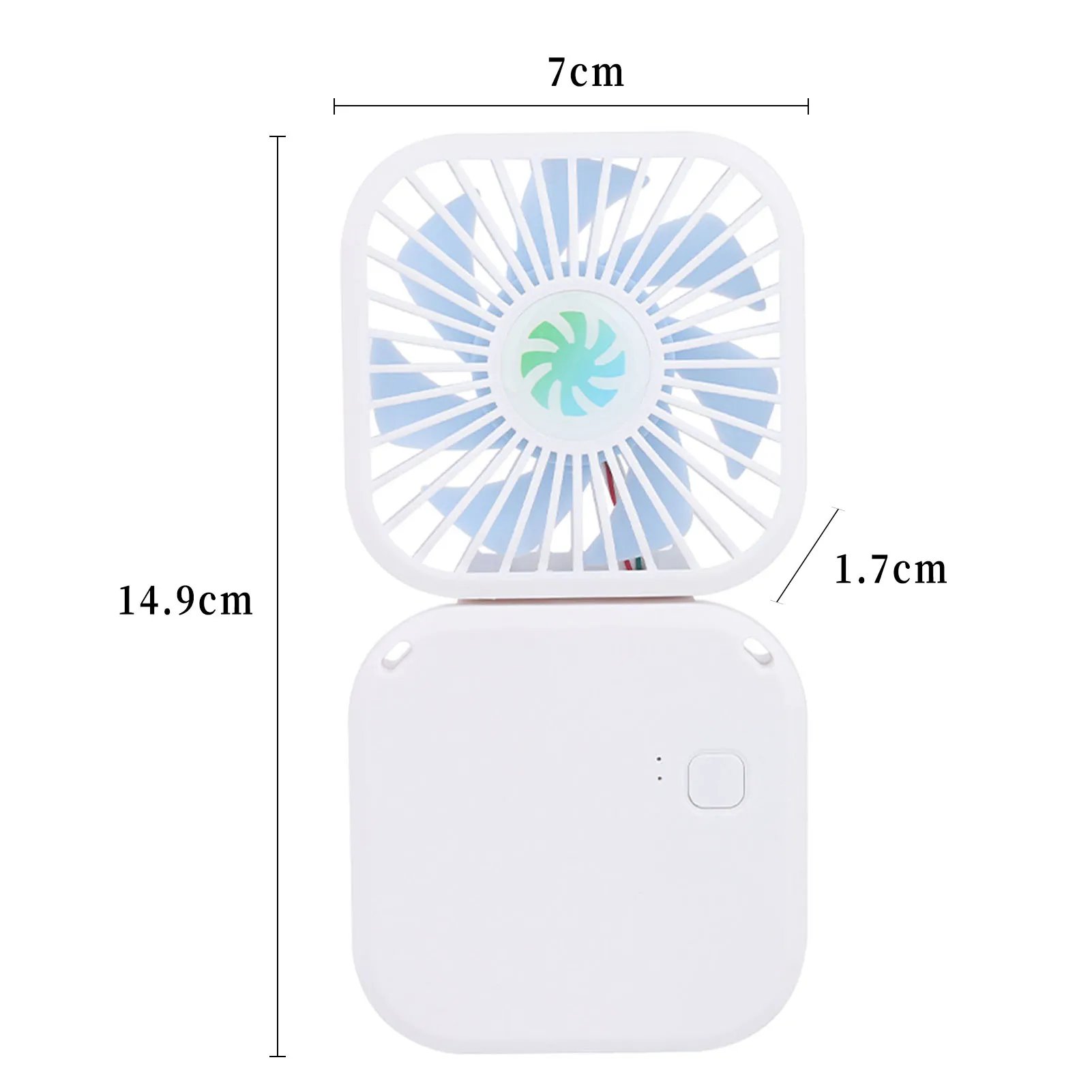 

Usb Mini Folding Pocket Hanging Neck Fan Lazy Charging Treasure Desktop Silent Handheld Portable Desktop Fan