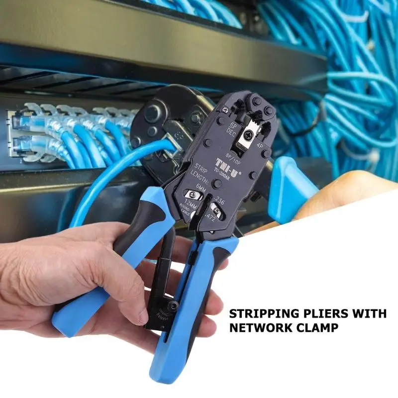 

4P/6P/8P/10P Telephone Network Wire Stripper Electrician Clamping Pliers