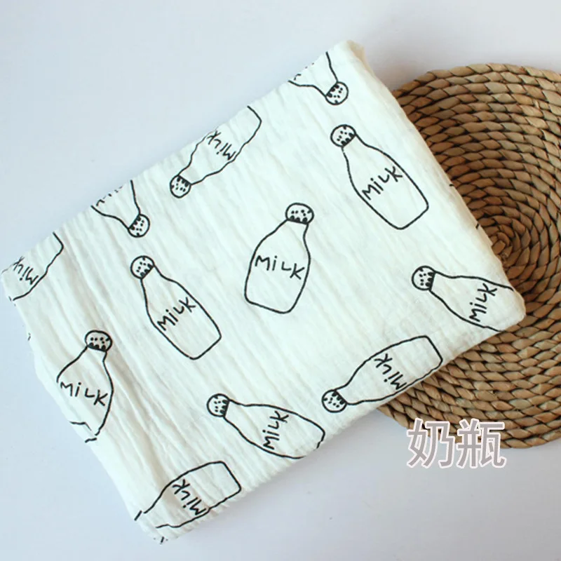 

Newborn Bath Towel Muslim Gauze Cartoon Baby Cotton Swaddle Blanket Baby Wrap