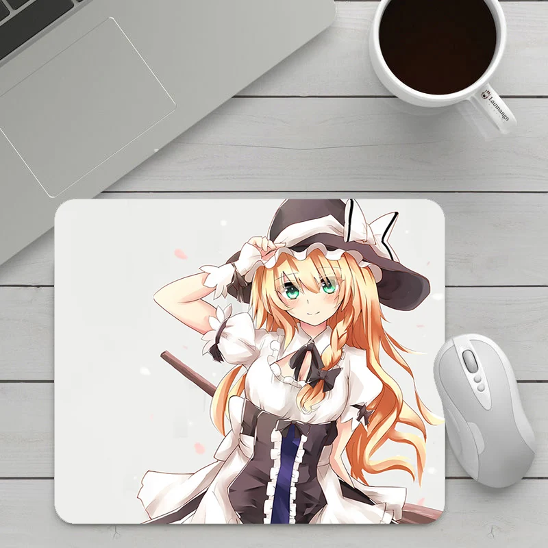 

Маленький коврик для мыши с мультяшным рисунком Marisa Kirisame, игровые компьютерные аксессуары, коврик для мыши, геймерский Настольный коврик, н...