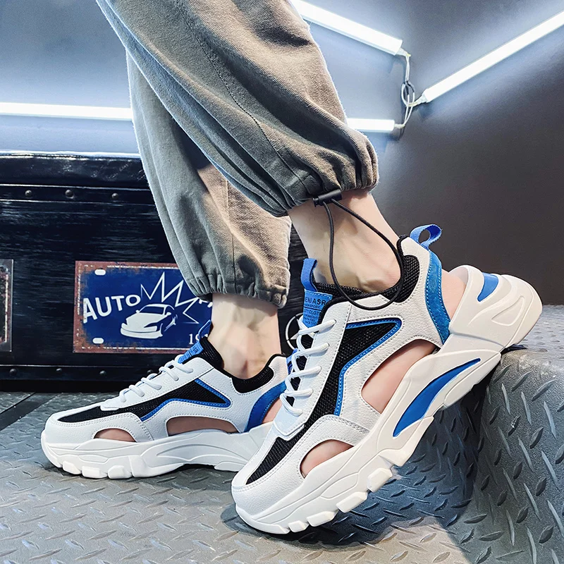 

man casual shoes summer 2021 male trainers Platform sneakers Chunky man sandals Wedge sneakers adult tennis vulcanize sneakers