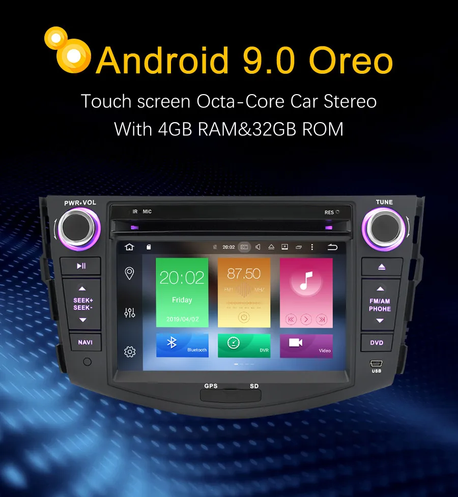 Ips экран Android 9,0 автомобильный Радио dvd-плеер навигация для Toyota RAV4 RAV 4 2007-2011 gps Мультимедиа Стерео головное устройство 4G ram