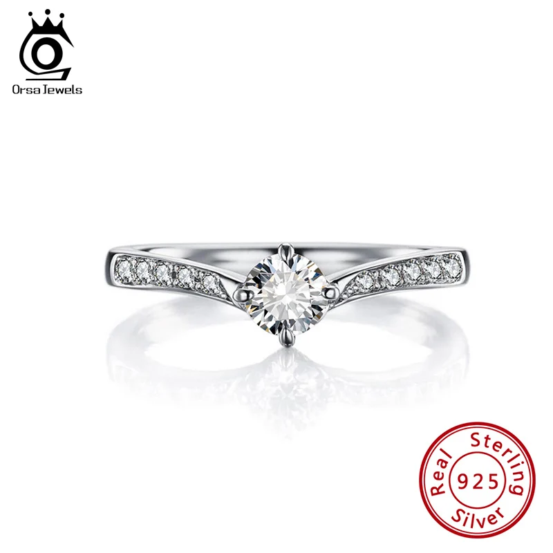 Женское кольцо в виде пасьянса ORSA ювелирное изделие из серебра 925 пробы с